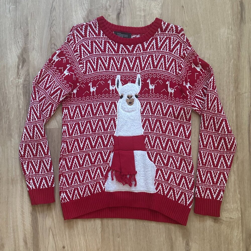33 Degrees Llama Christmas Sweater - Men's S